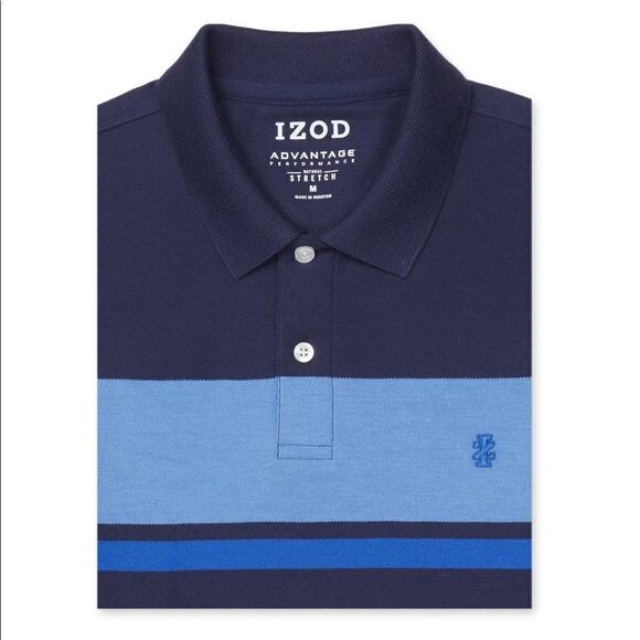 Izod Navy Blue Short Sleeve Polo Shirt Size Small NWT - Picture 4 of 4